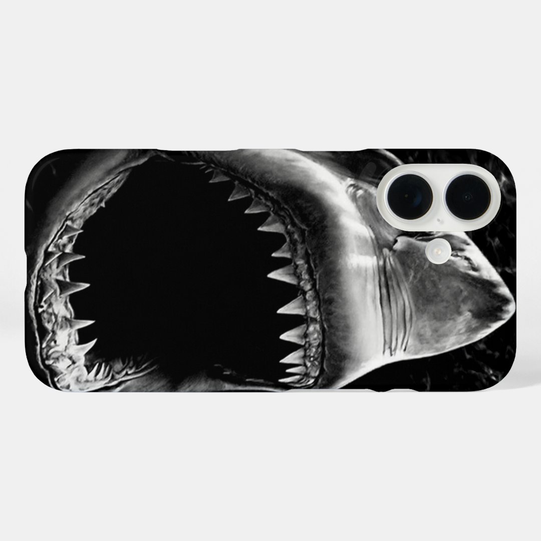 Black Shark iPhone Case | Ocean & Shark Lover Phone Case - Image 2