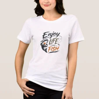 Enjoy Life and Fish T-Shirt | Vintage Fishing Gift for Anglers